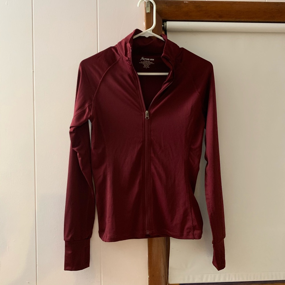 Burgundy Athletic Jacket
